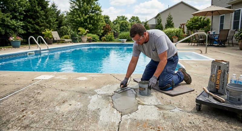 Concrete Pool Deck Repair in Des Moines, IA