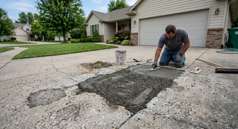 Driveway Spalling Repair in West Des Moines, IA